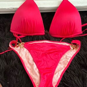 Victoria’s Secret red gold chain bikini sexy